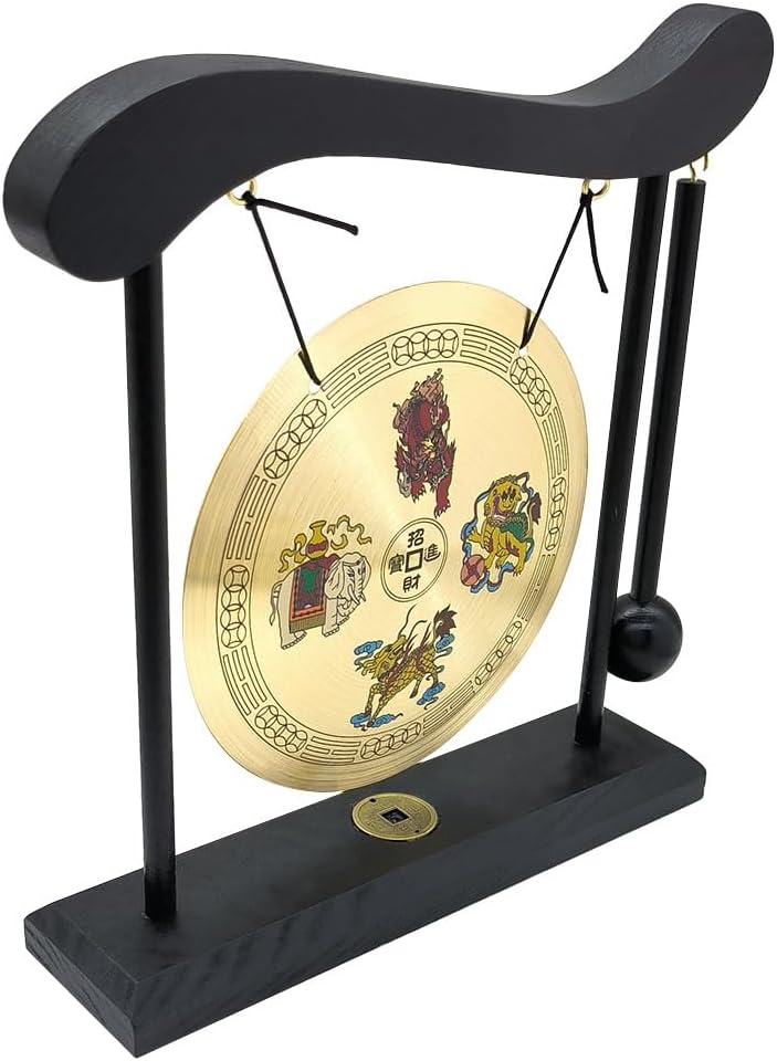 Hooshing Brass Gong Feng Shui Desktop Zen Art Home Decor Housewarming Congratulatory Lucky Blessing Gift - Image 3